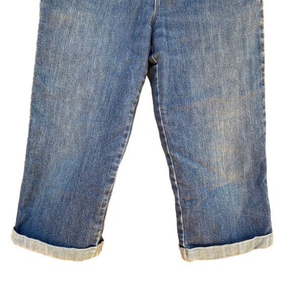 Gloria Vanderbilt Amanda Blue Capri Cuffed Jeans Size  6 - Picture 6 of 12